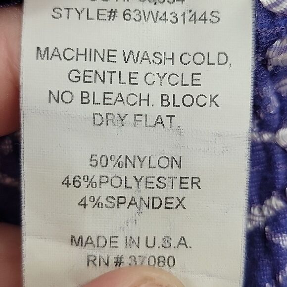 3 For$20 Giorgio Fiorline Purpleish Blue Top w/ Sliver design size L - Picture 3 of 7